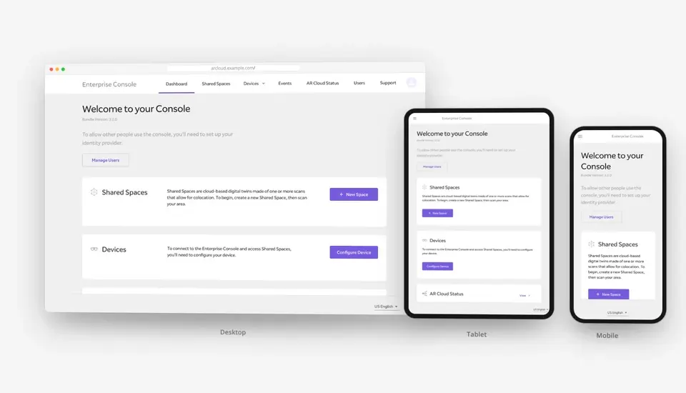 AR Cloud Enterprise Console